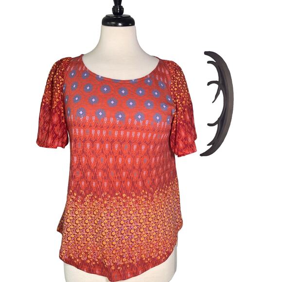 Lucky Brand Women's Top Boho Popover Blouse Size Small Petite NWT - Picture 1 of 6